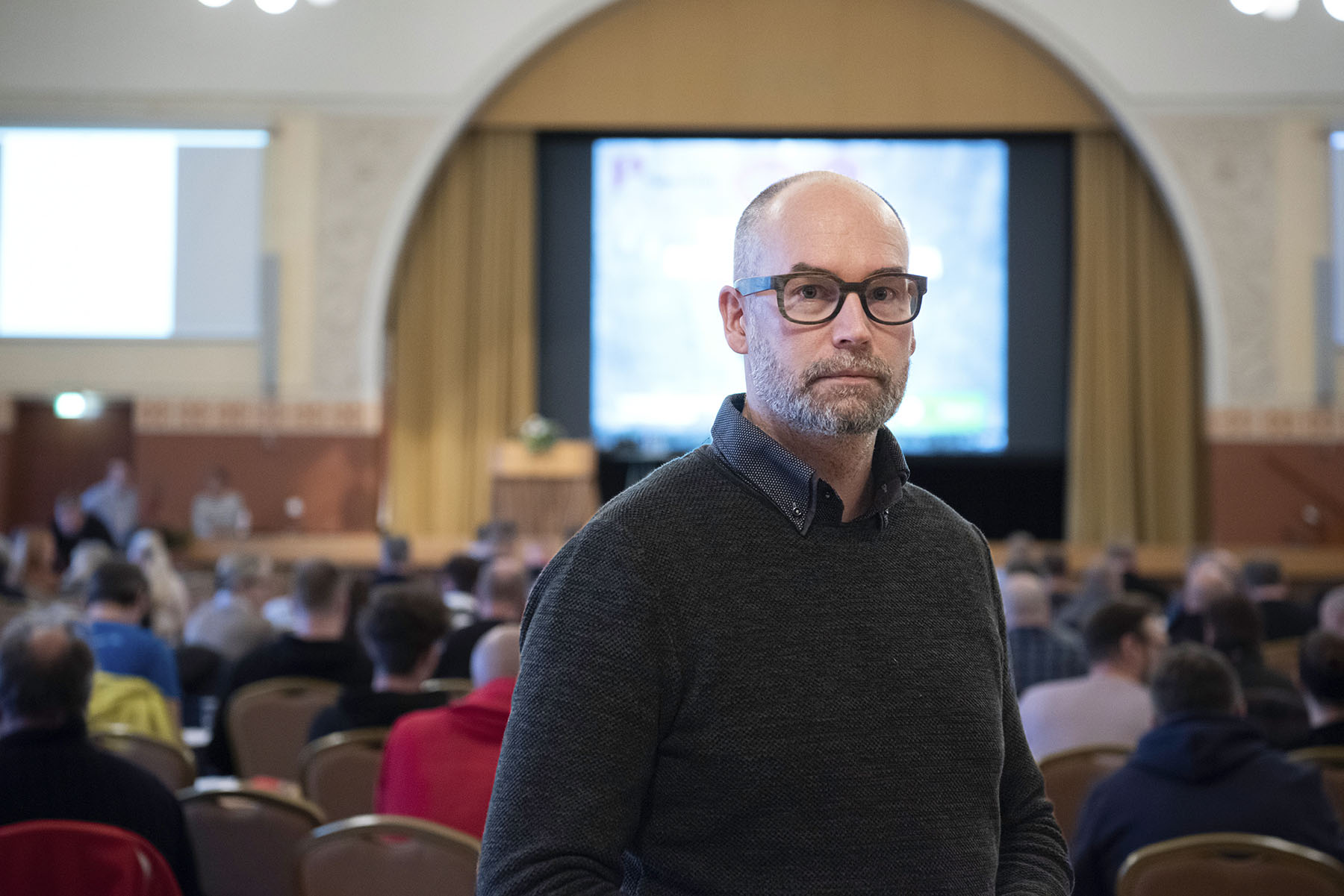 Juha Viitala kuvattuna Paperiliiton järjestöpäivillä viime vuonna.